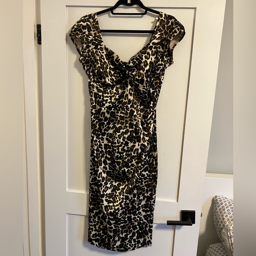 Pinup Leopard Rockabilly Stop Staring Clothing dress. Wiggle Dress!